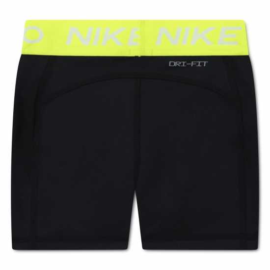 Nike Спортни Шорти Girls' Pro Performance Shorts Black/Volt 