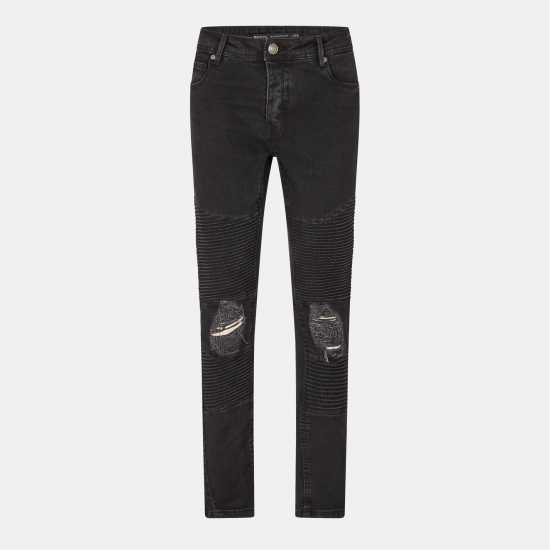 Brave Soul Wash Biker Jeans  