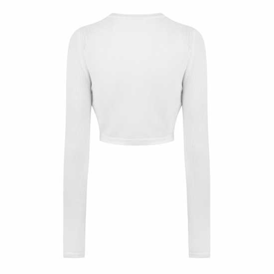 United Colors Of Benetton Knitted Long Sleeve Crop Top  Дамски суичъри и блузи с качулки