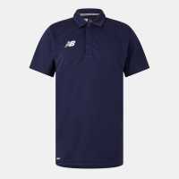 Блуза С Яка New Balance Short-Sleeve Cricket Polo Shirt Морска синьо 