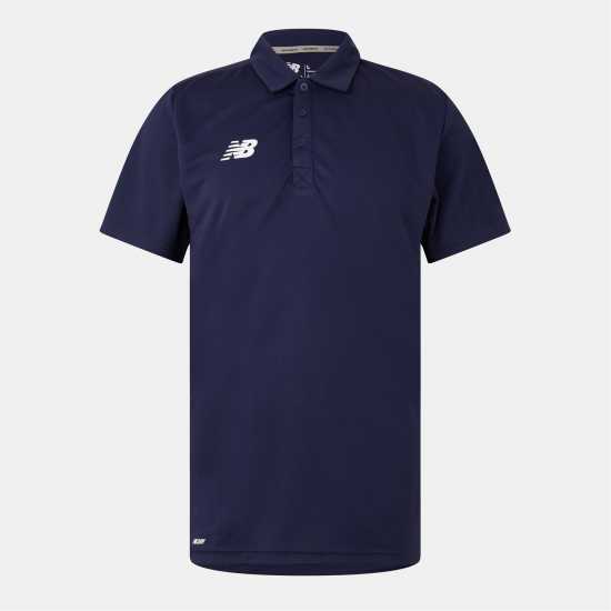 Блуза С Яка New Balance Men's Short-Sleeve Cricket Polo Shirt Морска синьо 