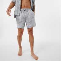 Jack Wills Washed Print Swim Short Grey Мъжки къси панталони