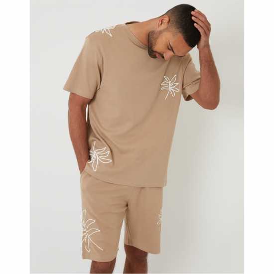 Threadbare Men's Granada Knitted T-Shirt Камък 