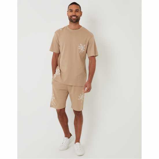 Threadbare Men's Granada Knitted T-Shirt Камък 