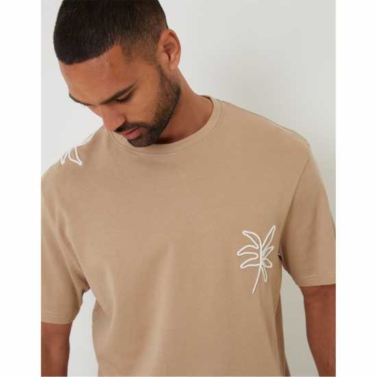 Threadbare Men's Granada Knitted T-Shirt Камък 