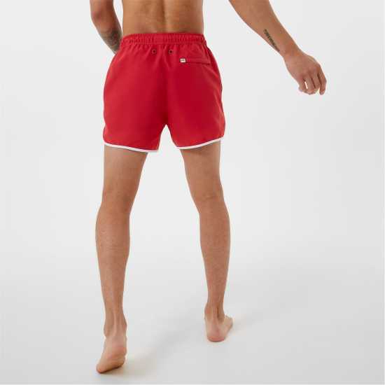 Jack Wills Logo Swim Shorts Red Мъжки къси панталони