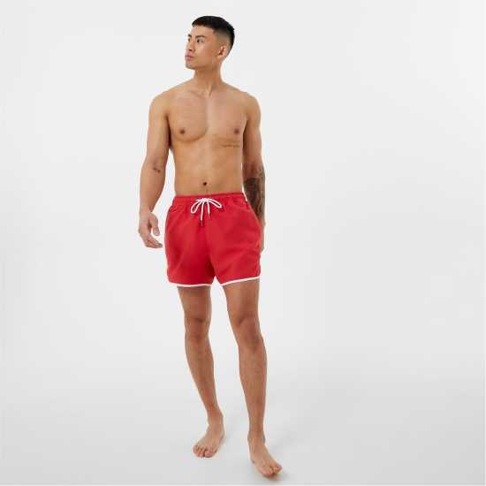 Jack Wills Logo Swim Shorts Red Мъжки къси панталони