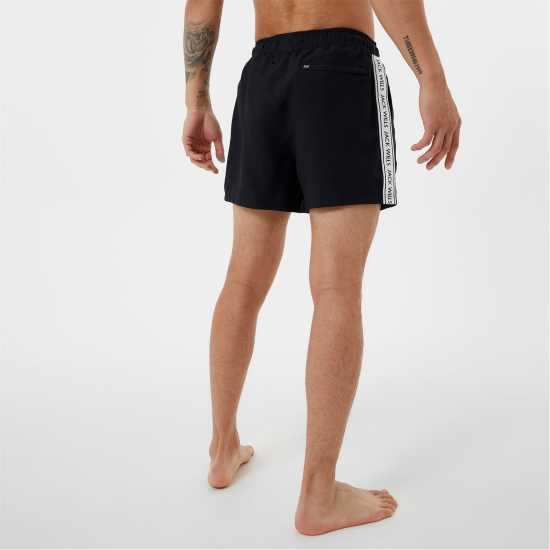 Jack Wills Side Tape Swim Short Black Мъжки къси панталони