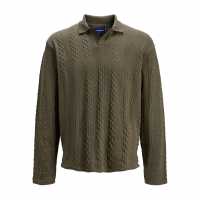 Блуза С Обло Деколте Jack And Jones Cable Crew Neck Jumper Морска костенурка 