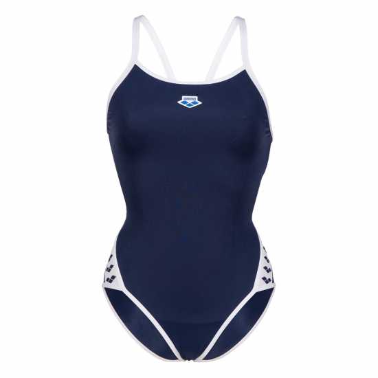 Arena Дамски Бански Костюм Icons Superfly Swimsuit Ladies Navy/White Дамски бански