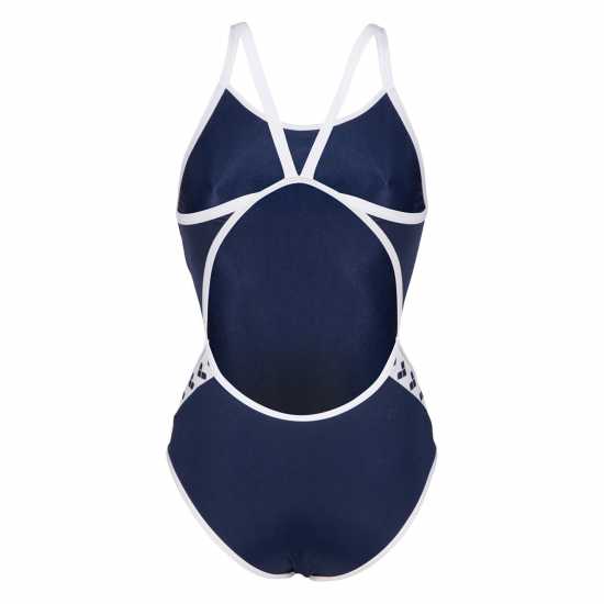 Arena Дамски Бански Костюм Icons Superfly Swimsuit Ladies Navy/White Дамски бански