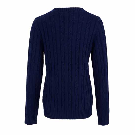 Soulcal Плетен Пуловер V Neck Knit Jumper Womens Морска синьо Дамски пуловери и жилетки