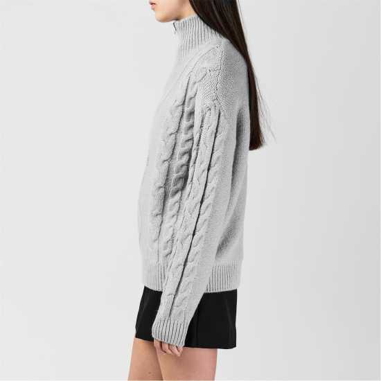 Soulcal Zip Cable Knit Top Womens  Дамски пуловери и жилетки