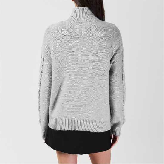 Soulcal Zip Cable Knit Top Womens  Дамски пуловери и жилетки