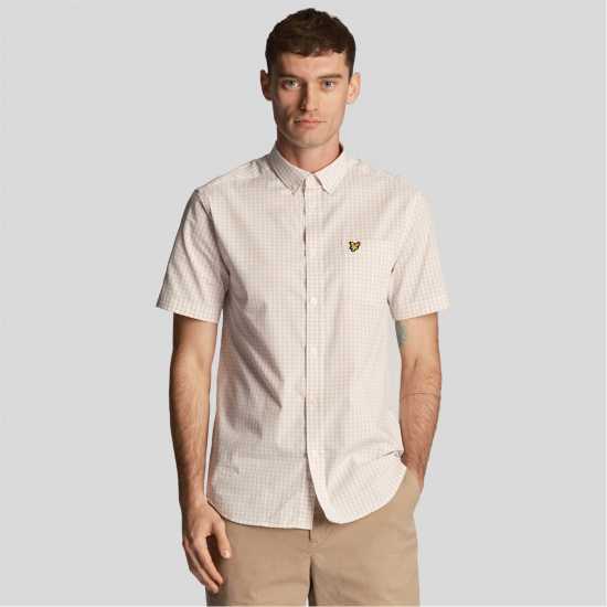 Lyle And Scott Мъжка Риза Short Sleeve Slim Fit Gingham Shirt  