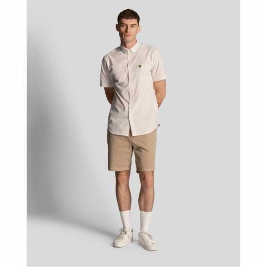Lyle And Scott Мъжка Риза Short Sleeve Slim Fit Gingham Shirt  