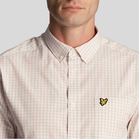 Lyle And Scott Мъжка Риза Short Sleeve Slim Fit Gingham Shirt  