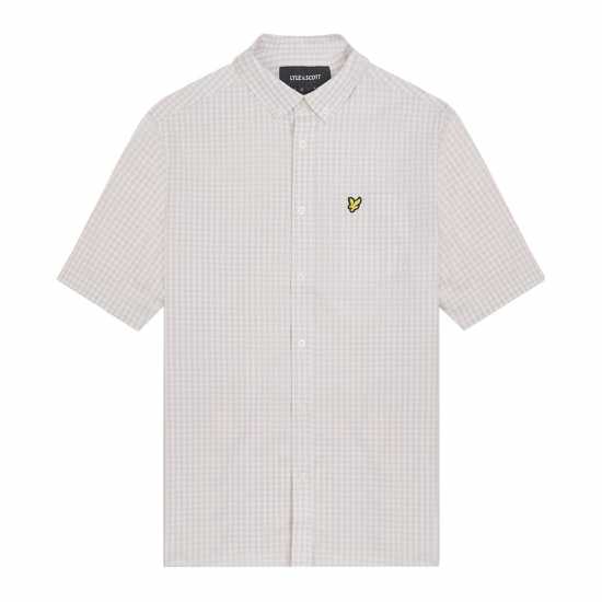 Lyle And Scott Мъжка Риза Short Sleeve Slim Fit Gingham Shirt  