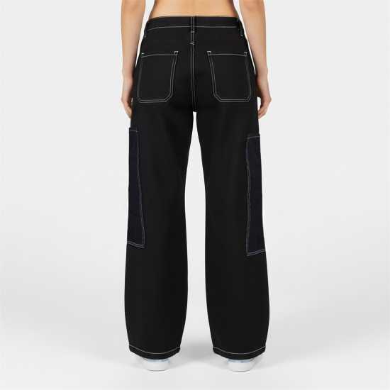 Brave Soul Womens Cargo Jeans With Contrast Stitching  