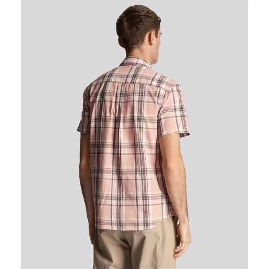 Lyle And Scott Linen Check Short Sleeve Shirt  