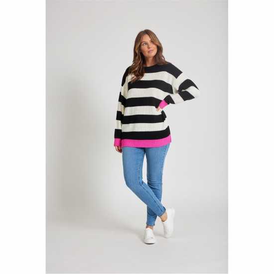 Дамски пуловери и жилетки Be You Stripe Jumper Рае/Черно Be You Stripe Jumper Рае/Черно Дамски пуловери и жилетки