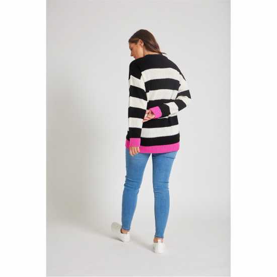 Дамски пуловери и жилетки Be You Stripe Jumper Рае/Черно Be You Stripe Jumper Рае/Черно Дамски пуловери и жилетки