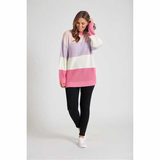 Дамски пуловери и жилетки Be You Stripe Jumper Ивица/Лилаво Be You Stripe Jumper Ивица/Лилаво Дамски пуловери и жилетки