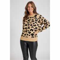 Be You Leopard Print Jumper Womens  Дамски пуловери и жилетки