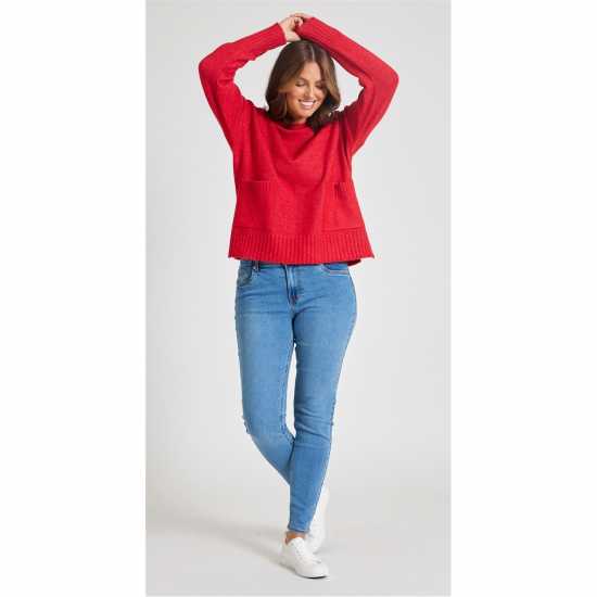 Дамски пуловери и жилетки Блуза С Обло Деколте Be You Pocket Crew Neck Jumper Червено Блуза С Обло Деколте Be You Pocket Crew Neck Jumper Червено Дамски пуловери и жилетки