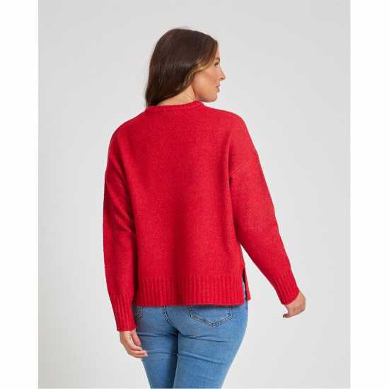 Дамски пуловери и жилетки Блуза С Обло Деколте Be You Pocket Crew Neck Jumper Червено Блуза С Обло Деколте Be You Pocket Crew Neck Jumper Червено Дамски пуловери и жилетки