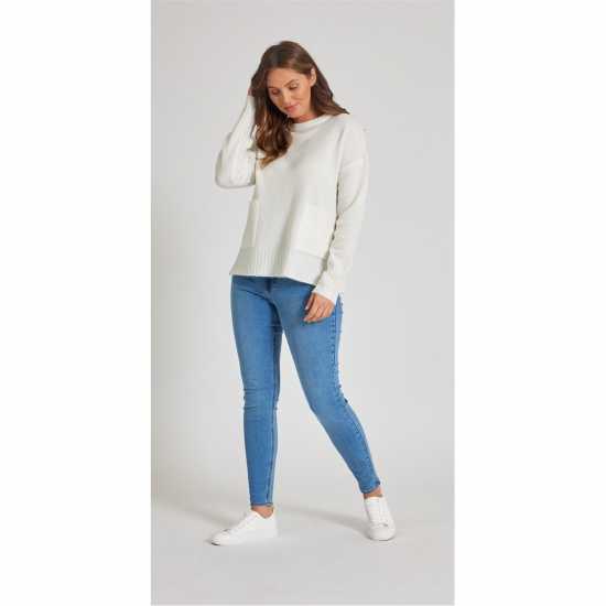 Дамски пуловери и жилетки Блуза С Обло Деколте Be You Pocket Crew Neck Jumper Крем Блуза С Обло Деколте Be You Pocket Crew Neck Jumper Крем Дамски пуловери и жилетки