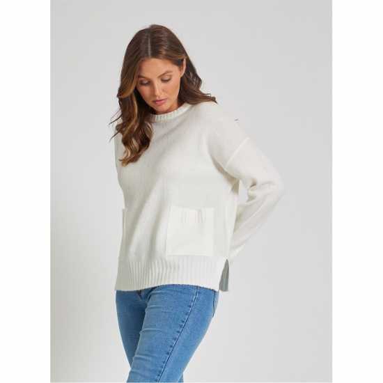 Дамски пуловери и жилетки Блуза С Обло Деколте Be You Pocket Crew Neck Jumper Крем Блуза С Обло Деколте Be You Pocket Crew Neck Jumper Крем Дамски пуловери и жилетки