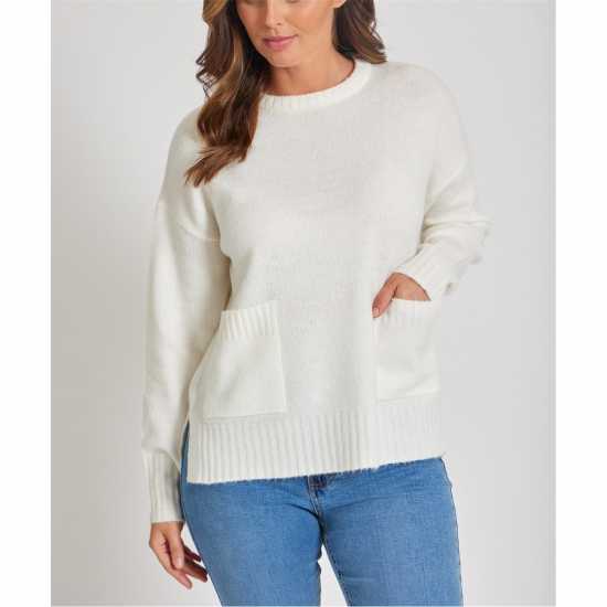 Дамски пуловери и жилетки Блуза С Обло Деколте Be You Pocket Crew Neck Jumper Крем Блуза С Обло Деколте Be You Pocket Crew Neck Jumper Крем Дамски пуловери и жилетки