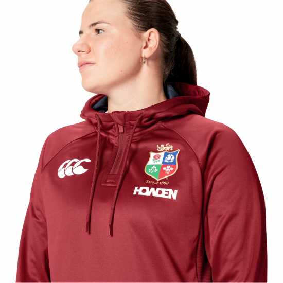 British And Irish Lions 2024 Quarter Zip Hoodie Womens  