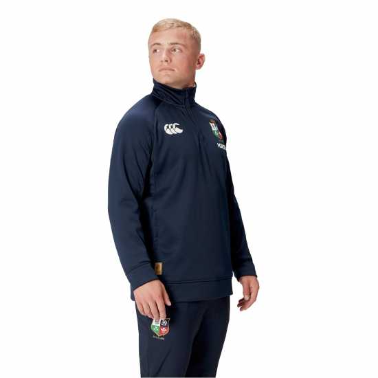 British And Irish Lions 2024 Quarter Zip Fleece Adults Тъмно сапфир 