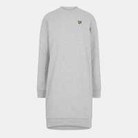 Lyle And Scott Women's Hoodie Dress Light Grey Marl 