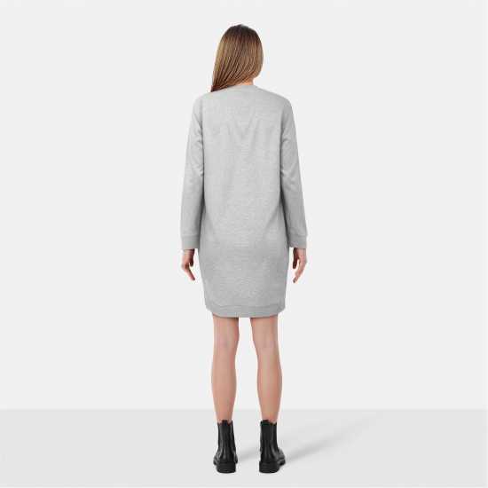 Lyle And Scott Women's Hoodie Dress Light Grey Marl Lyle And Scott Women's Hoodie Dress Light Grey Marl