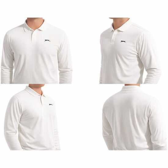 Slazenger Тениска Men's Long Sleeve Polo Neck Cricket Shirt  
