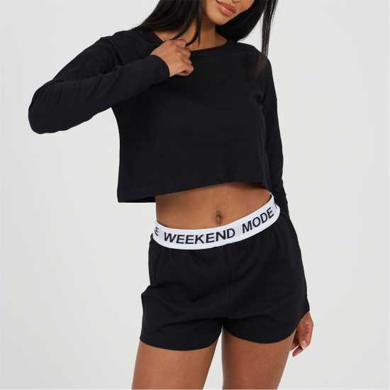 Brave Soul Womens Weekend Mode Lounge Sets Black 