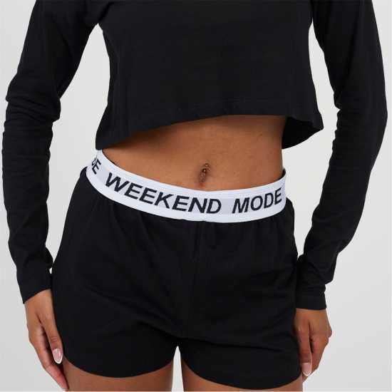 Brave Soul Womens Weekend Mode Lounge Sets Black 
