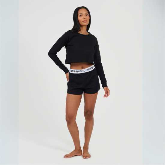 Brave Soul Womens Weekend Mode Lounge Sets Black 