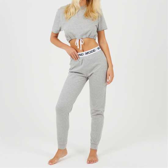 Brave Soul Womens Cropped Tee And Slim Joggers Lounge Set Brave Soul Womens Cropped Tee And Slim Joggers Lounge Set