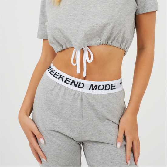 Brave Soul Womens Cropped Tee And Slim Joggers Lounge Set Brave Soul Womens Cropped Tee And Slim Joggers Lounge Set