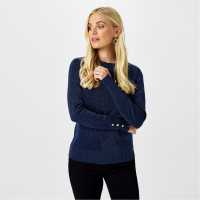 Biba Shimmer Jumper Морска синьо Дамски пуловери и жилетки