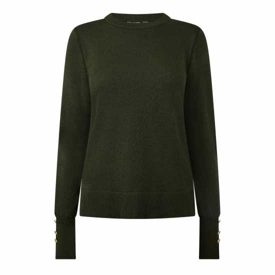 Biba Shimmer Jumper Хаки Дамски пуловери и жилетки