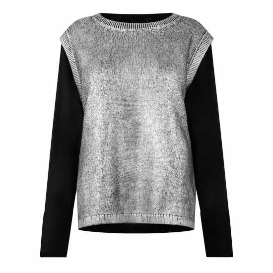 Biba Embellished Collar 2In1 Jumper  Дамски пуловери и жилетки