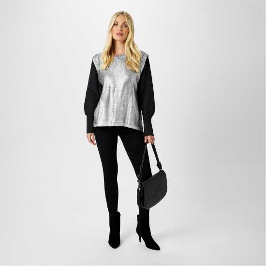 Biba Embellished Collar 2In1 Jumper  Дамски пуловери и жилетки