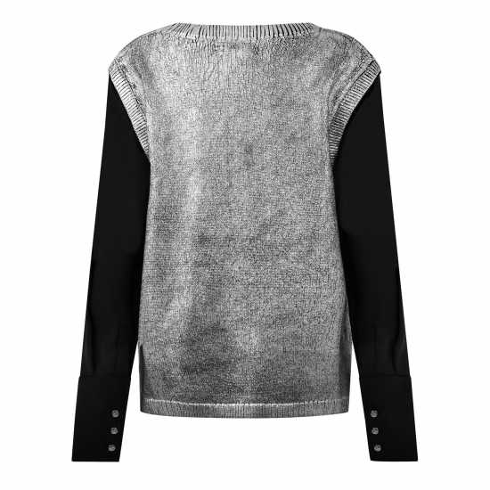 Biba Embellished Collar 2In1 Jumper  Дамски пуловери и жилетки