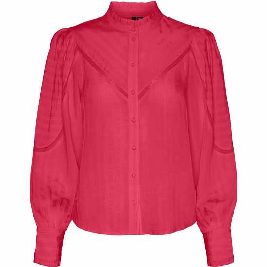 Vero Moda Women's Long-Sleeve Lace Patterned Shirt Vero Moda Women's Long-Sleeve Lace Patterned Shirt