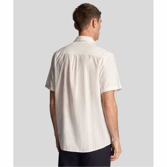 Lyle And Scott Textured Stripe Short Sleeve Shirt  